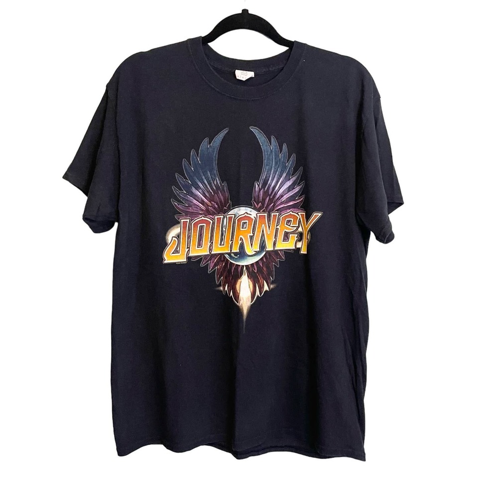 Journey Band 2016 Fest Tour Short Sleeve Crew Graphic Black T-Shirt Size Large - Picture 1 of 13